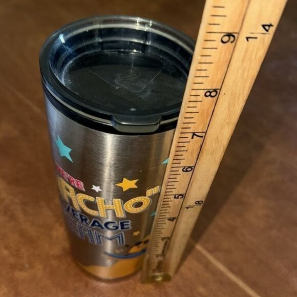 Stainless Steel Tumbler With Lid 20 Oz "Were Nacho Average Team" Print - Picture 5 of 6